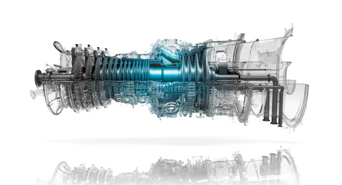 Turbina a gás habilitada para hidrogênio Mitsubishi Power M501JAC. (Crédito: Mitsubishi Power)
